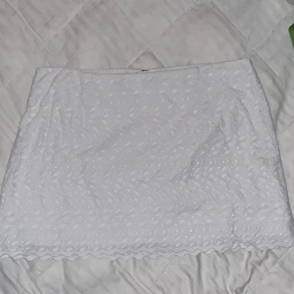 Lilly Pulitzer White Eyelet Skirt Size 12